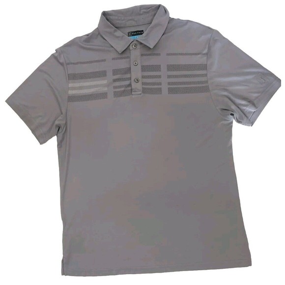 PGA Tour Men's Polo Shirt  Grey/Blue Short Sleeve Golf Apparel size XL - Picture 1 of 13